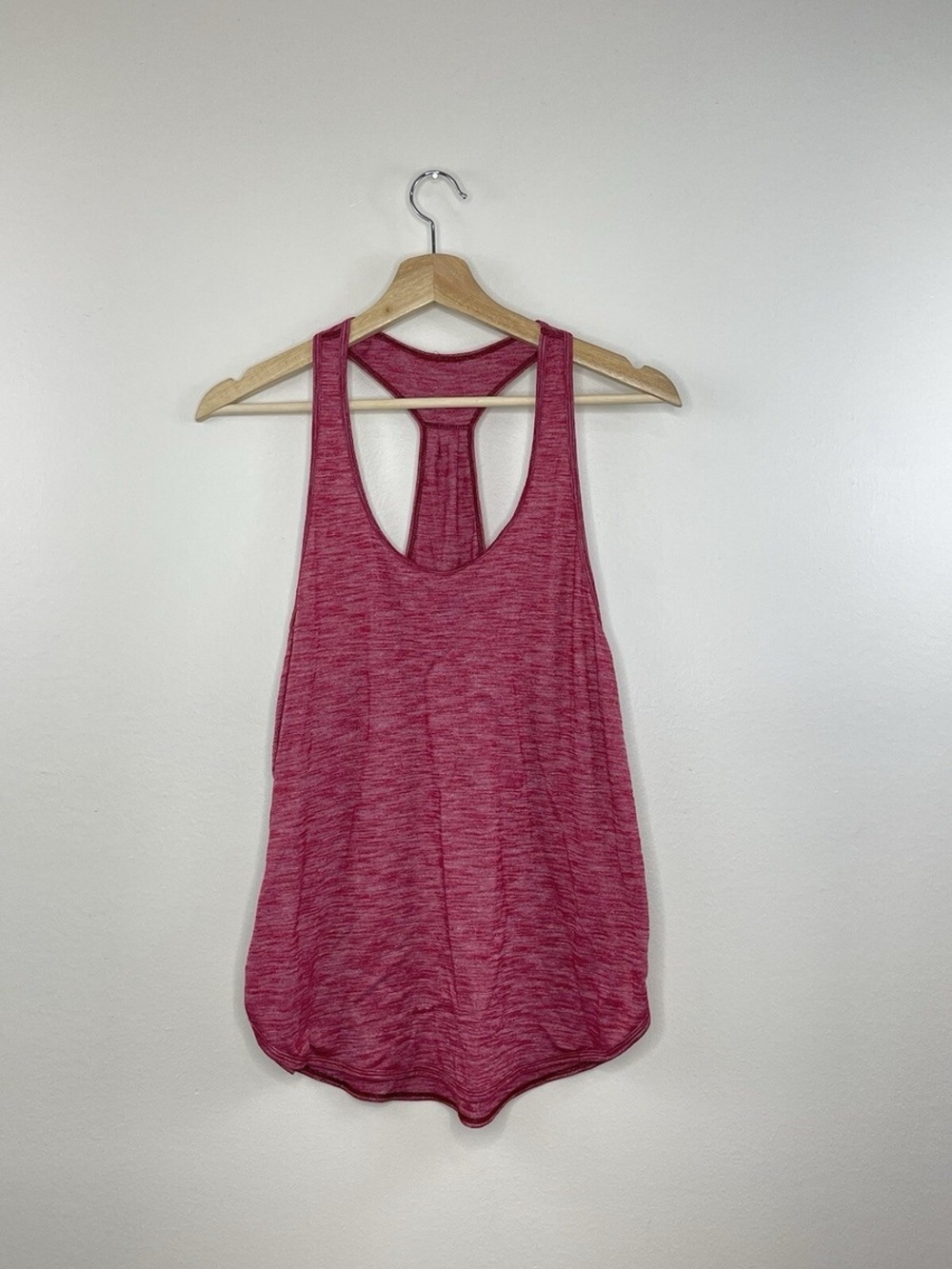 Lululemon 105 Singlet Tank Heathered Cranberry Racerback Luon Top